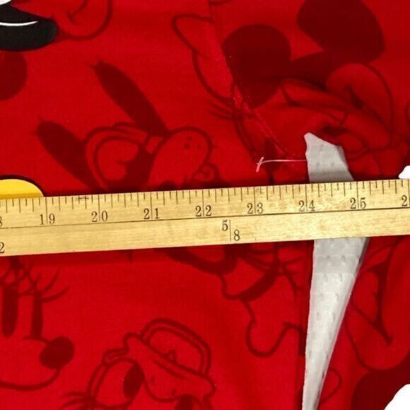 Disney Mickey and Friends Hoodie Womens Size XXL Red Grey Pouch Pocket Pullover - Picture 11 of 13